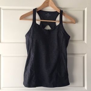 Athleta Grey Switchback Workout Tank Top